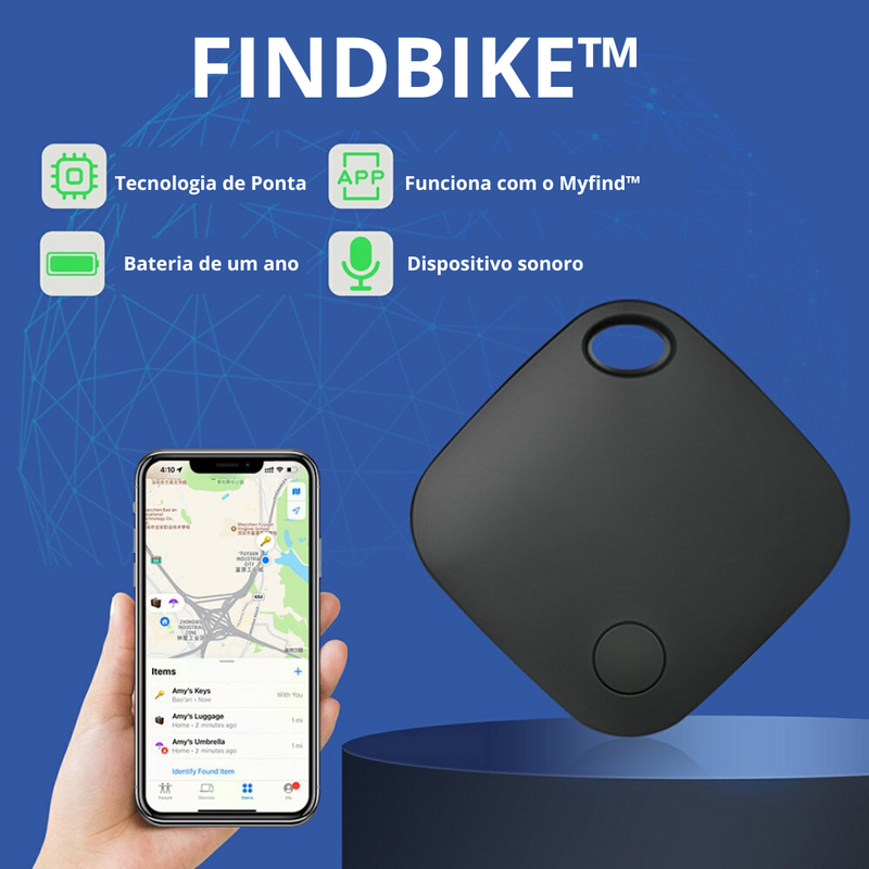 Localizador via Satélite para Bikes FindBike™ + Suporte para caramanhola